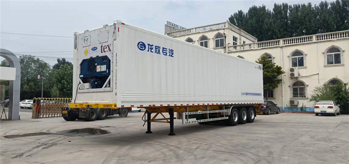平板冷機(jī)冷藏半掛車